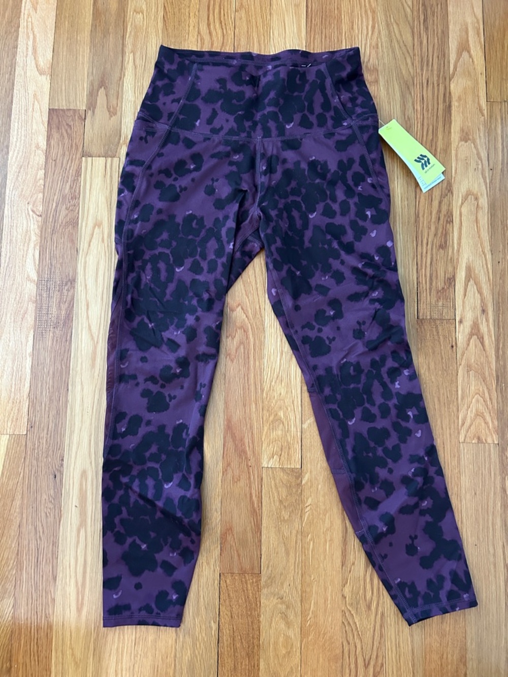 Old Navy Purple and Black Leopard-Print Leggings